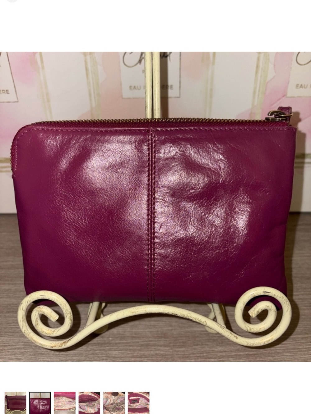Latico Purple Leather Wristlet